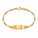 Baby Gold ID Bracelet Smooth Cloud Plate