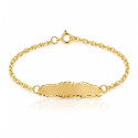 Baby Gold ID Bracelet Cloud Plate