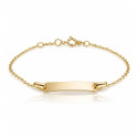Esclava Bebé Oro Rectangular Lisa