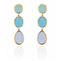 Pendientes Brisa Azul Oro