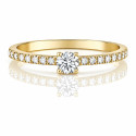 Anillo Diamante Oro con Laterales