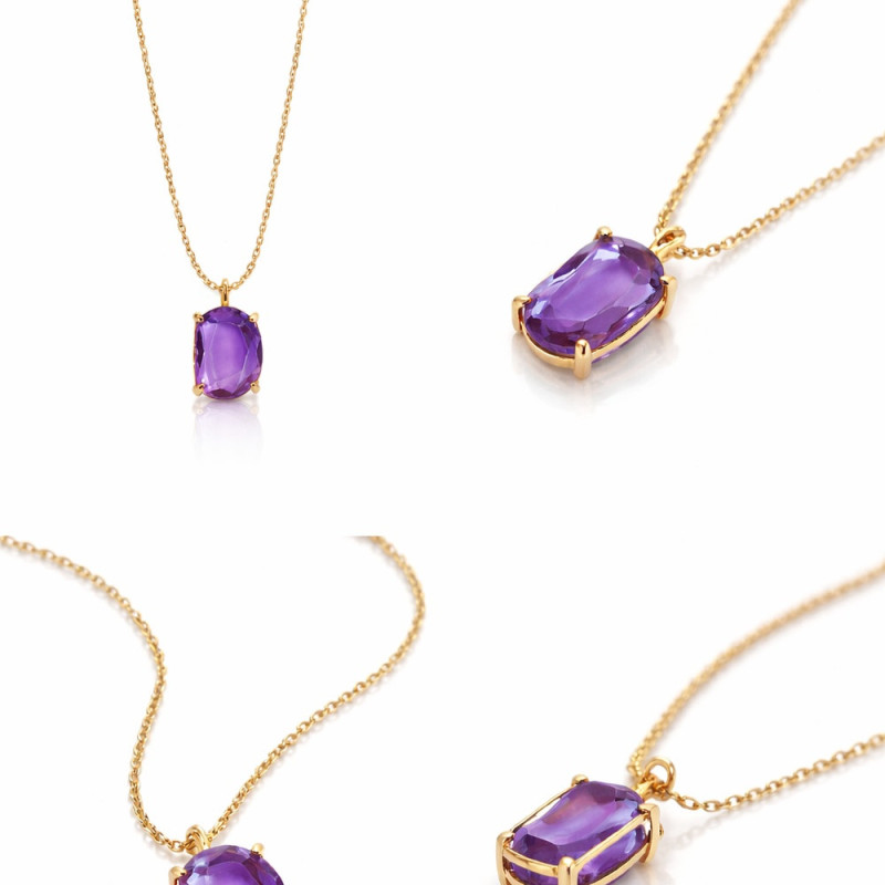 Sweety amethyst necklace in several views