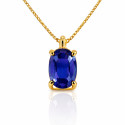 Gargantilla Oval Zafiro Oro