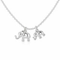 Mama Elephant and Baby Elephants Necklace