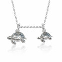 Mama Turtle and Baby Turtles Necklace