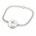 Pulsera Medalla Corazón Calado Personalizada