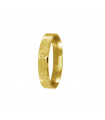 Alianza oro plana martelé 4mm