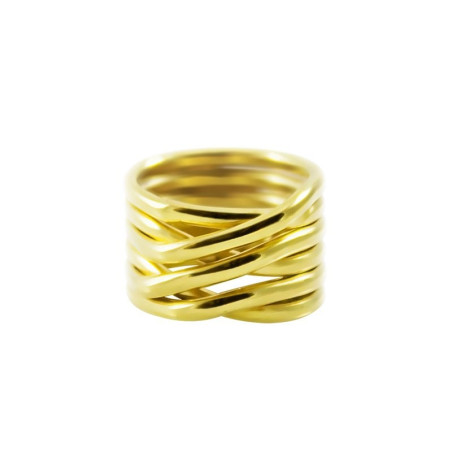 Gold-plated brass ring