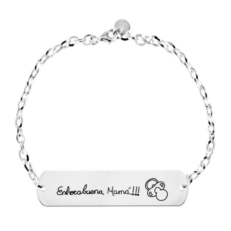 Pulsera nombres de plata