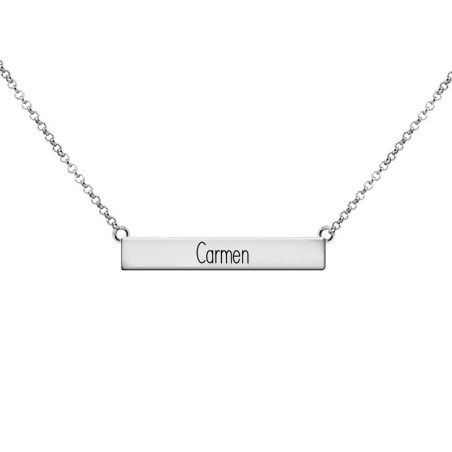 Personalized silver name necklace