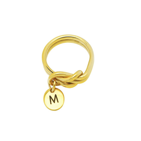 Double Knot Ring Initial M