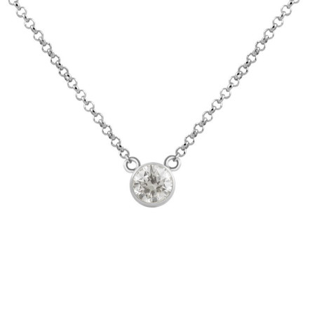 Collar circonita de plata de ley