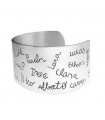 Silver teacher personalized bracelet