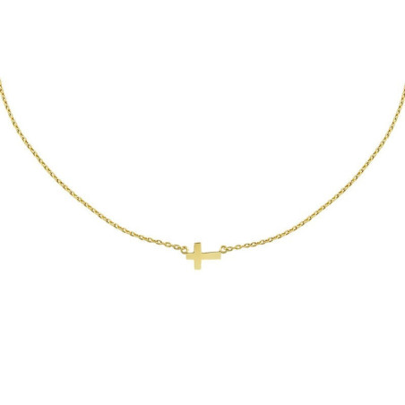Collar cruz de oro