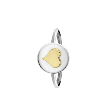 customizable ring with gold heart