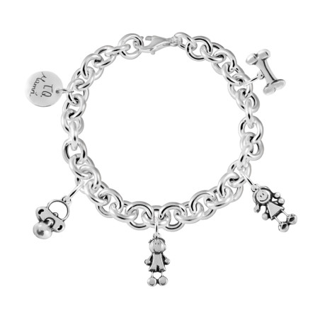 Pulsera mama en plata