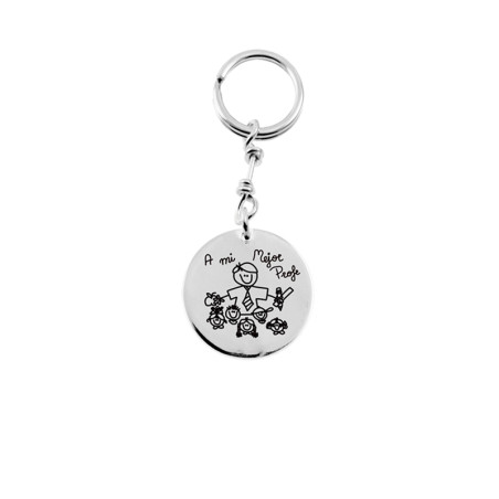 Personalized silver keychain for teachers