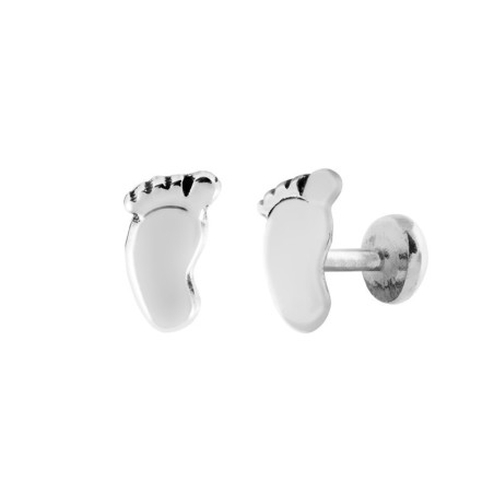 Silver Foot Cufflinks