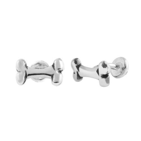 Silver bone cufflinks