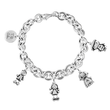 Pulsera abuela en plata, el mejor regalo.
