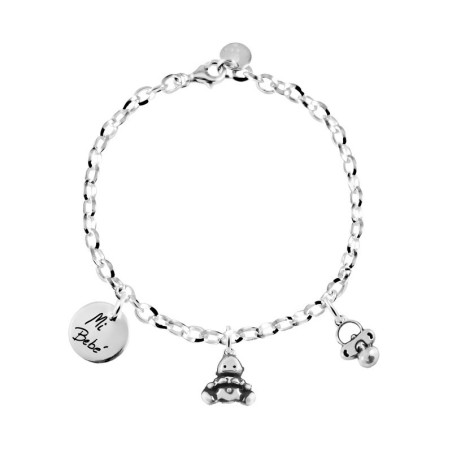 pulsera cadena con charms bebe