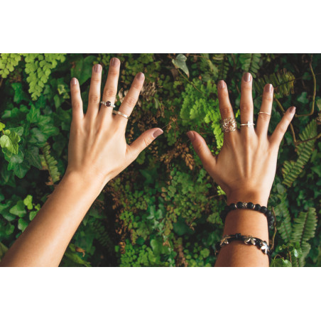 Urulu ring circular stone 7x7 – Silver rings – vista 2
