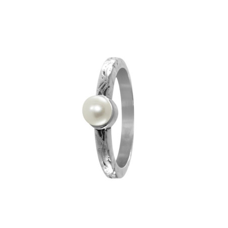 Urulu ring pearl – Silver rings