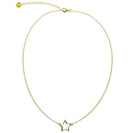 Gold plated silhouette star necklace
