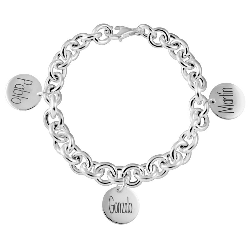 personalized chain bracelet with charms