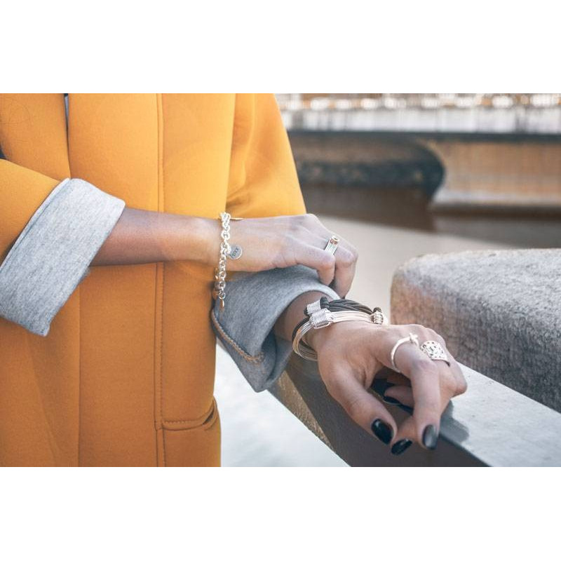 pulsera cadena medallas para mujer