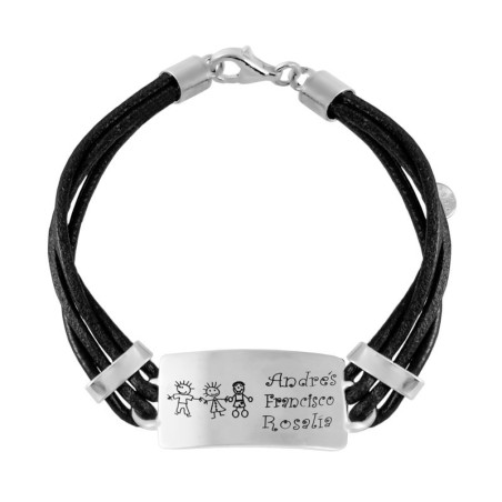 Men's silver name bracelet