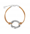 Leather bracelet cera circle