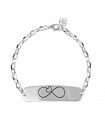 Silver bracelet whispers with infinite and heart