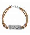 Susurros leather  bracelet infinity heart