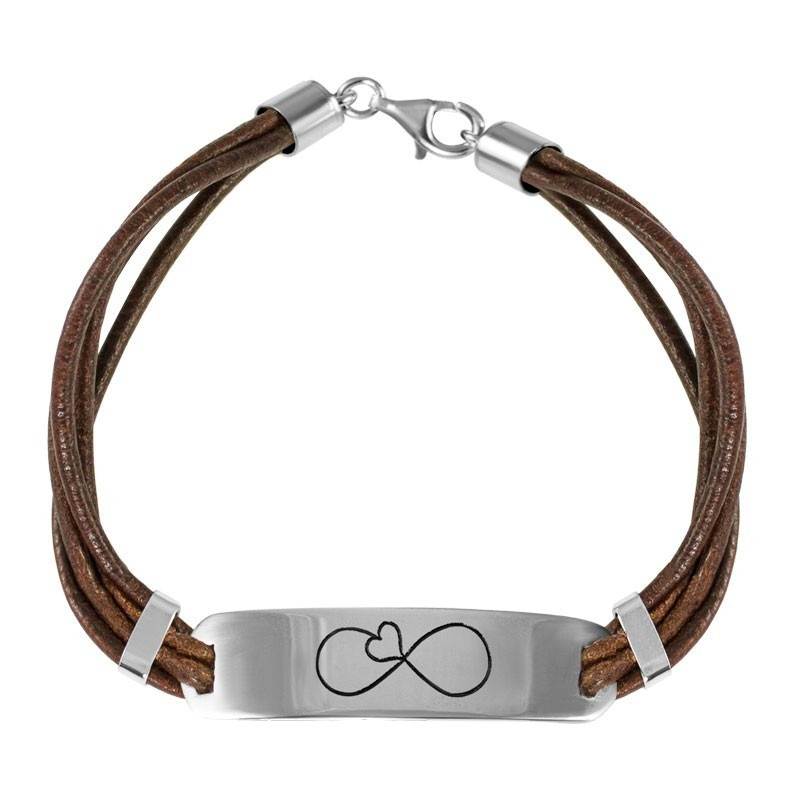 Pulseras infinito cuero