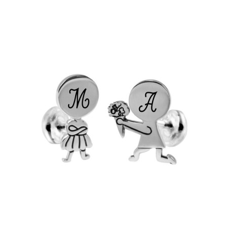 Wedding cufflinks with initials