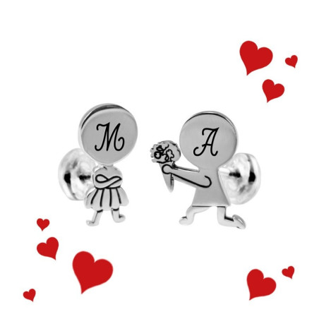 Gemelos para novios en plata