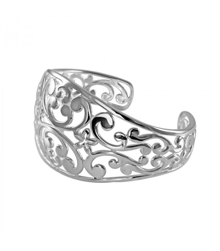 Cheap openwork floral bracelet