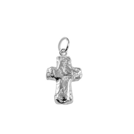 Asymmetric Cross Silver Pendant