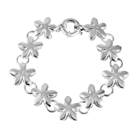 Bracelet double jasmine – Silver bracelet