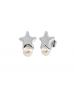 Electro Star Earrings with pearl