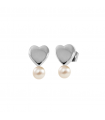 Electro Heart Earrings with pearl