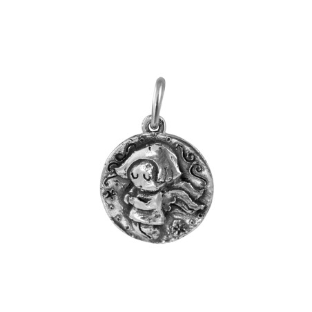 medalla angel de plata