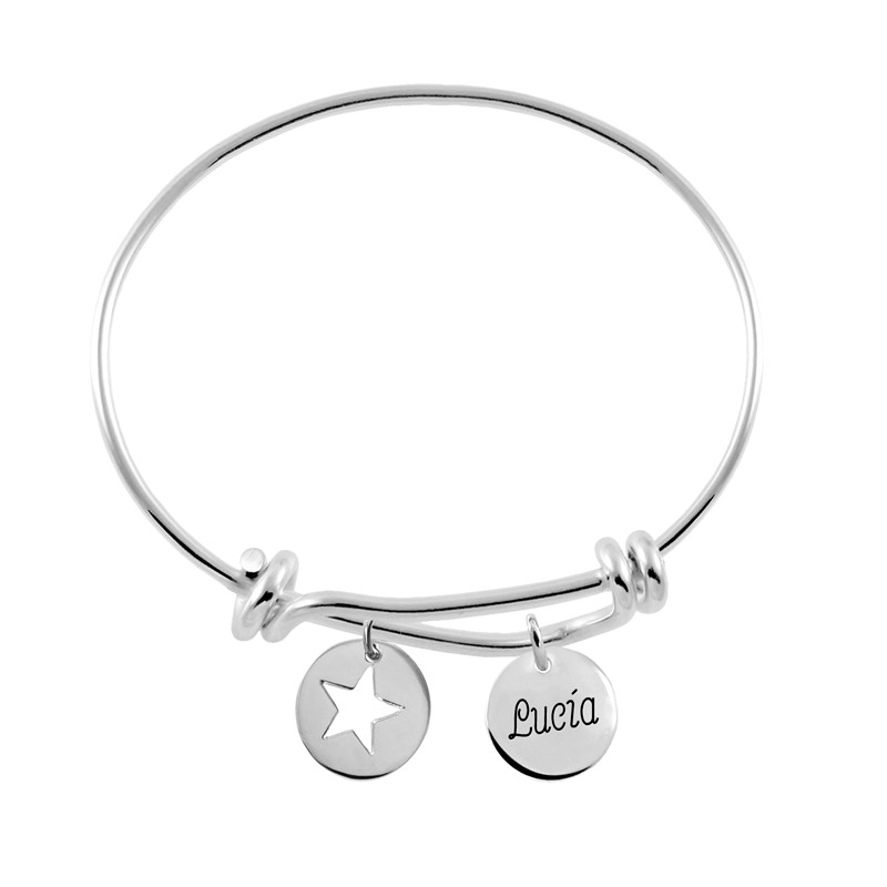 Personalized Silver Bracelet with Names