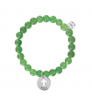 Ball bracelet with perforated medal pendant