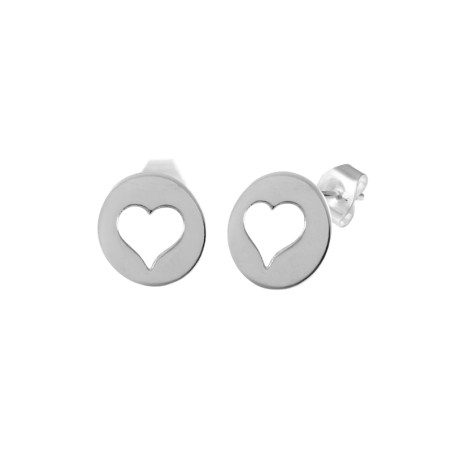 pediente corazon calado