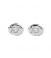 Cufflinks oval initial Ag