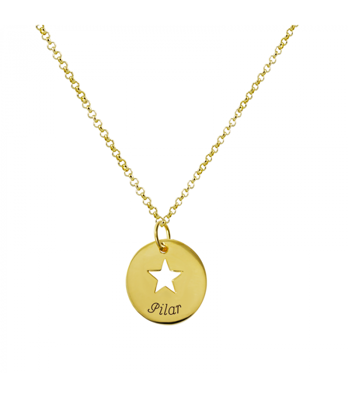 Pendant With Draped Sketch Gold Plated Brass