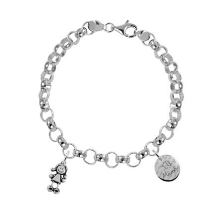 pulsera de plata con charms