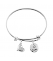 Pulsera un hilo plata con Slim y Charm